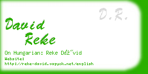 david reke business card